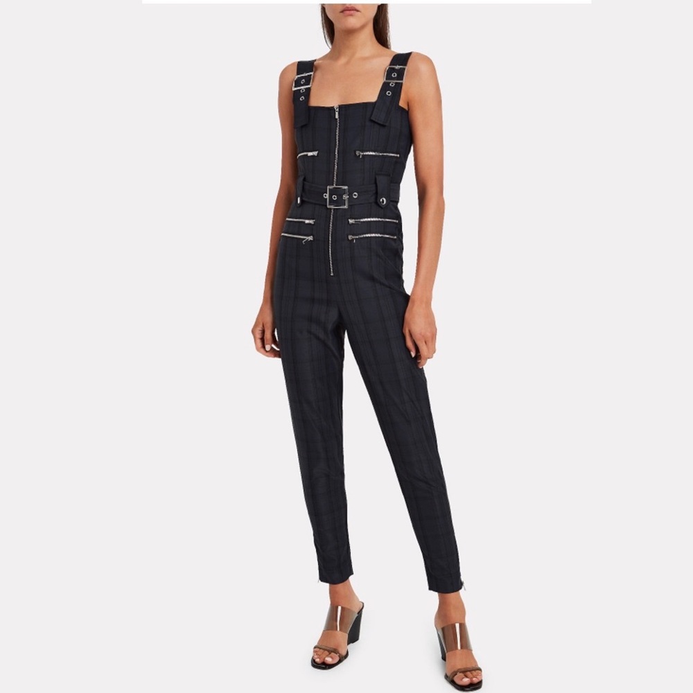 WeWoreWhat Plaid Moto Overalls - Picture 2 of 7